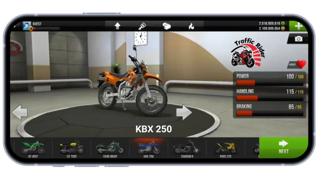 kbx 250 racing motorbike