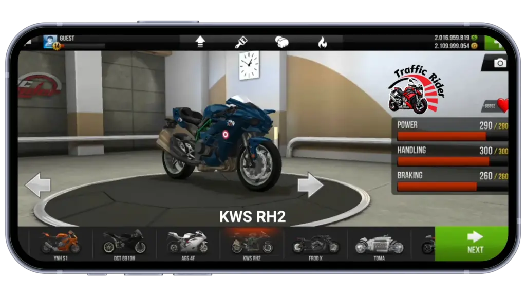 kws rh2 premium motorbike