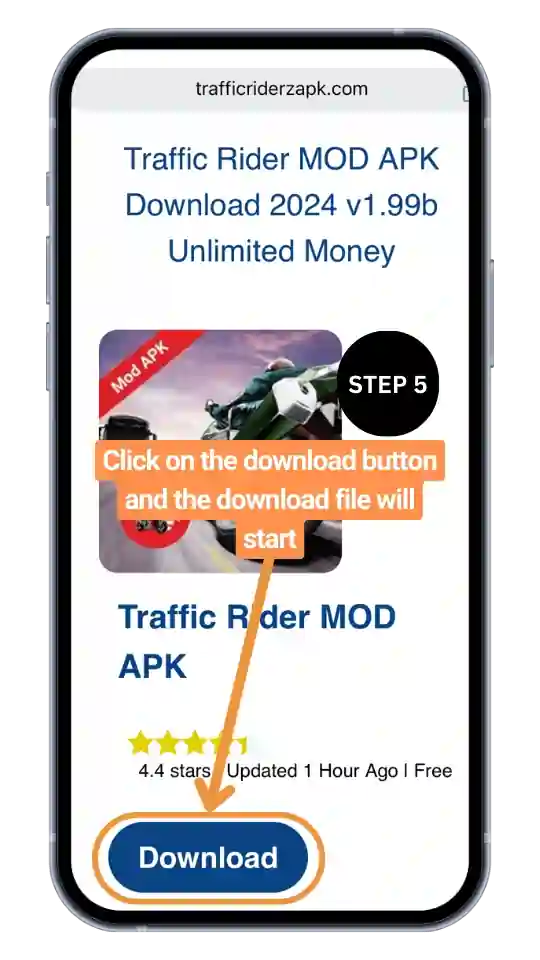 step 5 how to download traffic rider mod apk