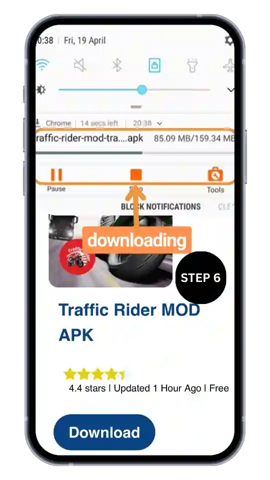 step 6 how to download traffic rider mod apk