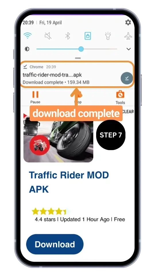 step 7 how to download traffic rider mod apk